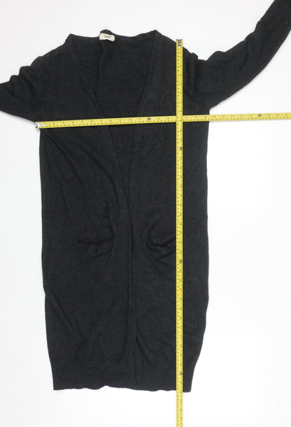 Jacqueline de Yong Women's Black M Long Sleeve Open Knit Cardigan