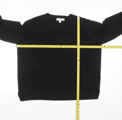Marks and Spencer Women Black Size 16 Crew Neck Knit Jumper
