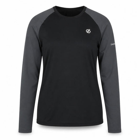 Dare 2B Women's Black Long Sleeve Crew Neck Polyester Top Size 14