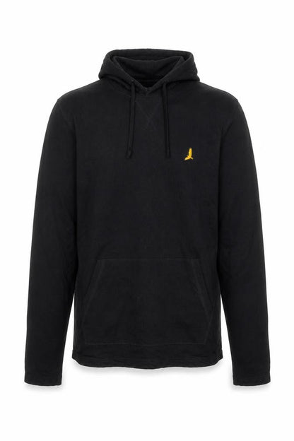 Brave Soul Men's Black Pullover Hoodie M Embroidered Logo Cotton