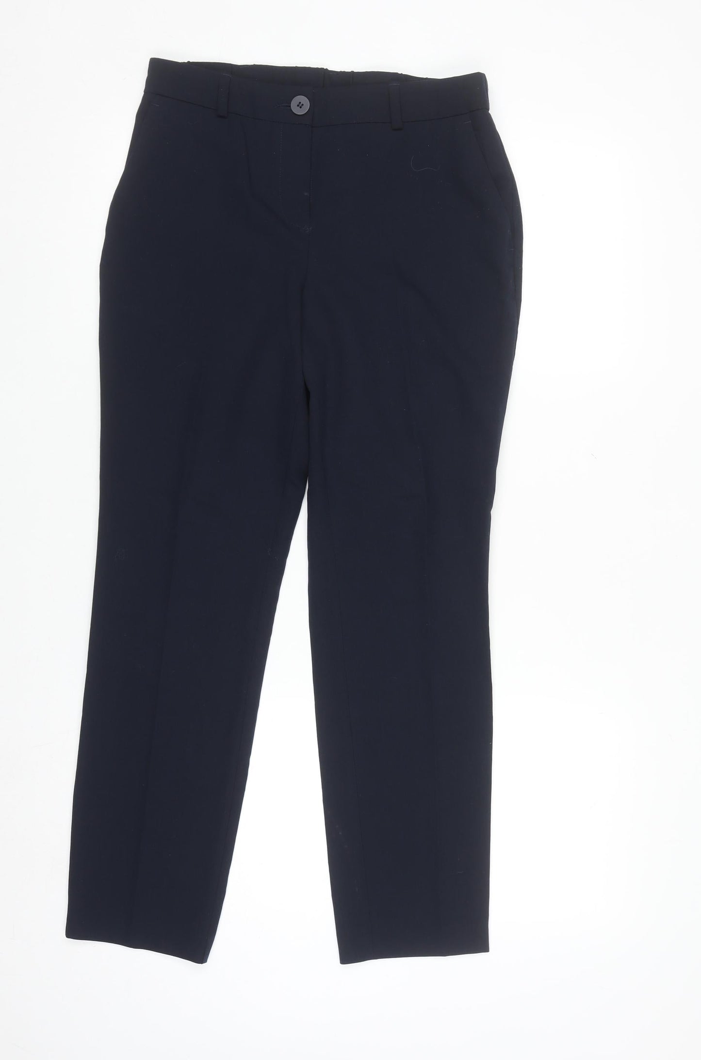 Dunnes Women’s Navy Slim Fit Work Trousers Size 8 Stretch