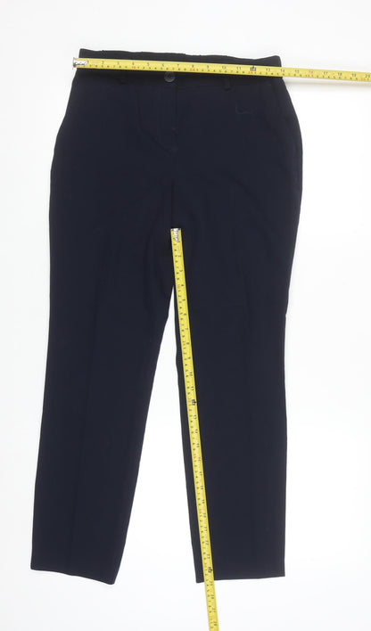 Dunnes Women’s Navy Slim Fit Work Trousers Size 8 Stretch