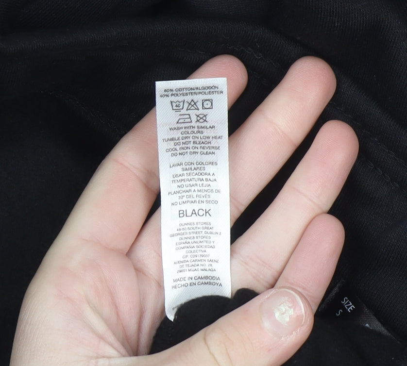 Dunnes Men's Black Jogger Sweatpants S Regular Fit Cotton Blend
