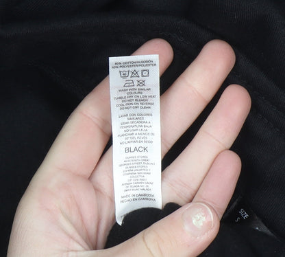 Dunnes Men's Black Jogger Sweatpants S Regular Fit Cotton Blend