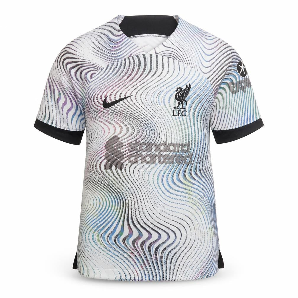 Nike Boys White Multicoloured Liverpool FC Short Sleeve Football T-Shirt Size S