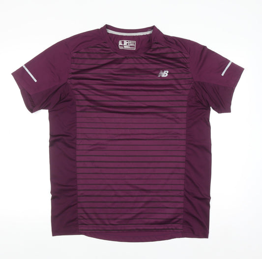 New Balance Men's Purple XL Athletic Running T-Shirt