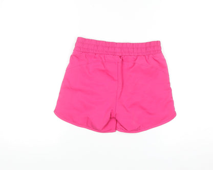Puma Girls Pink Athletic Shorts 11-12 Years Elastic Waist Quick Dry