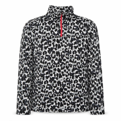 Crivit Girls Grey Animal Print 1/4 Zip Active Sweatshirt 10 Years
