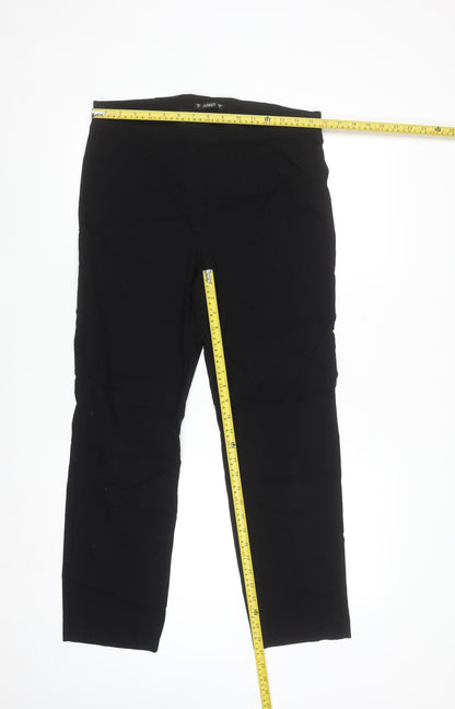 Dunnes Women's Black Slim Fit Stretch Trousers Size M