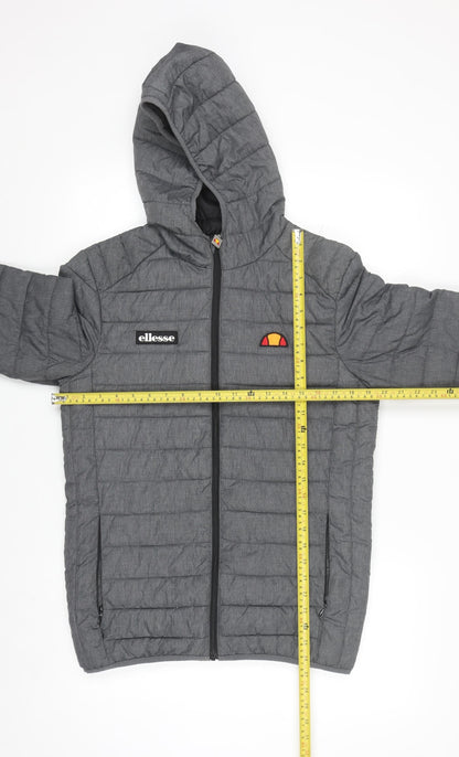 Ellesse Men's Grey XS Puffer Jacket Hooded Zip Winter Coat