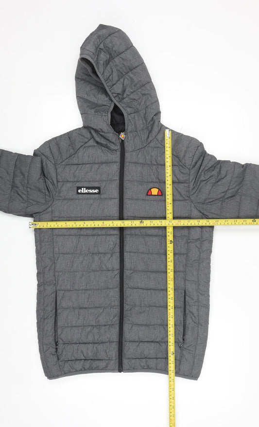 Ellesse Men's Grey XS Puffer Jacket Hooded Zip Winter Coat