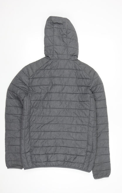 Ellesse Men's Grey XS Puffer Jacket Hooded Zip Winter Coat