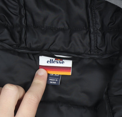 Ellesse Men's Grey XS Puffer Jacket Hooded Zip Winter Coat