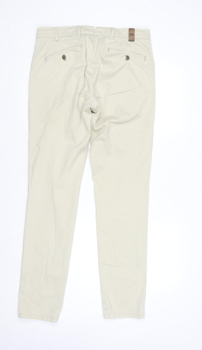 MMX Mens Beige Chino Trousers Size 32x34 Regular Fit Cotton