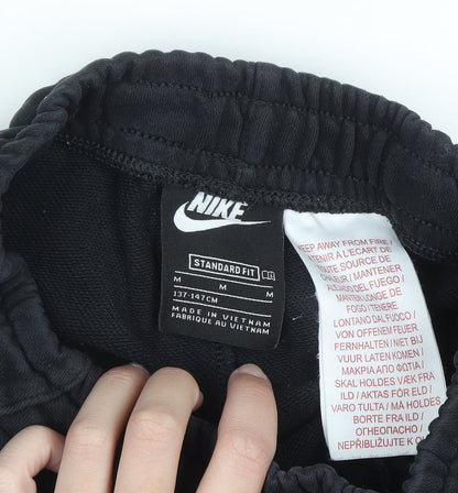 Nike Men's Black Sweat Shorts M Elastic Waist Sportswear