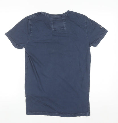 Superdry Men's Blue Heritage Washed Graphic T-Shirt Size S