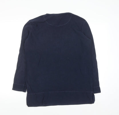 Monsoon Women’s Navy Blue Cotton Henley Jumper Size S