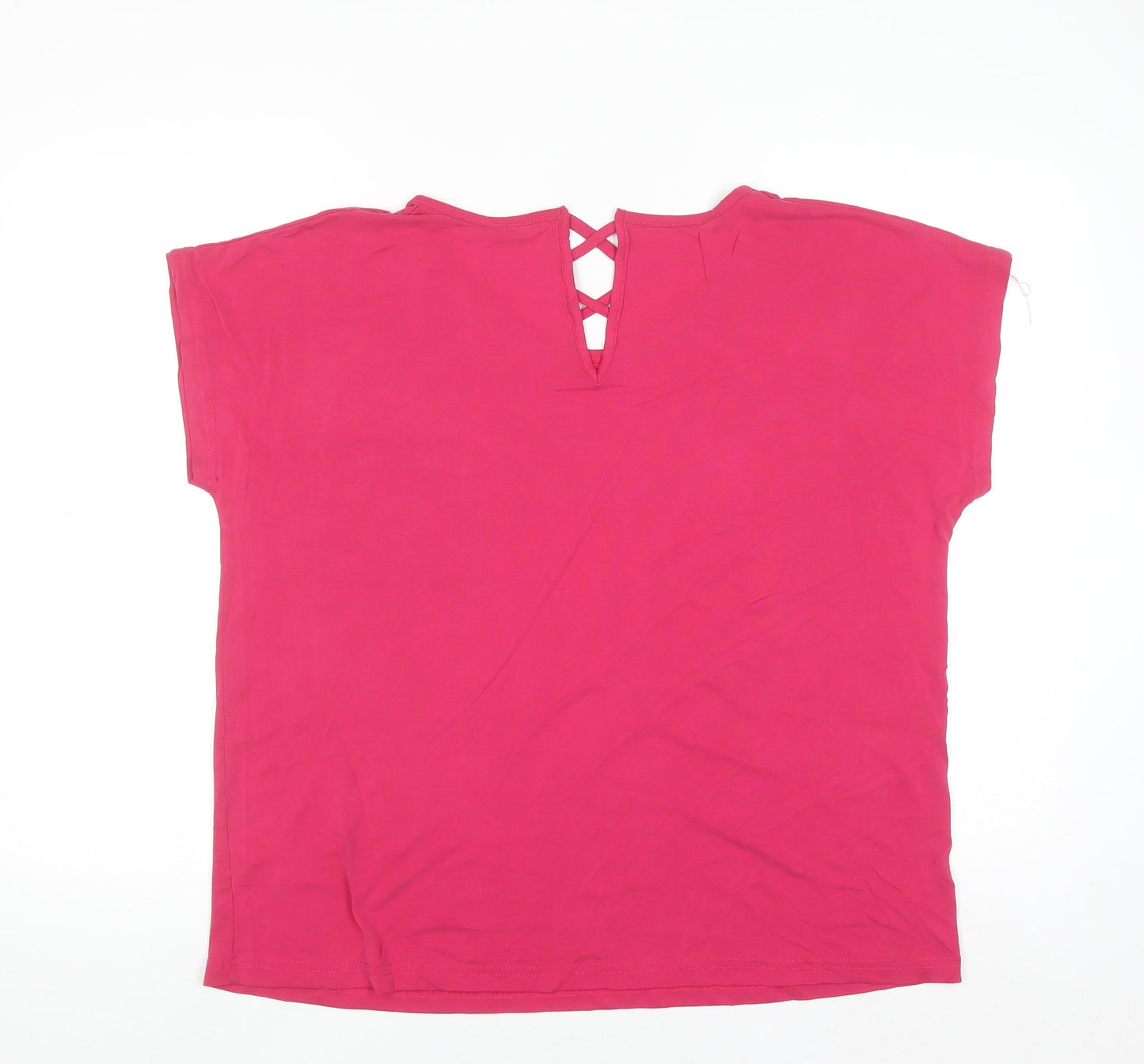 Damart Women’s Pink Relaxed Fit Short Sleeve T-Shirt L