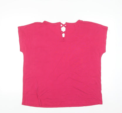 Damart Women’s Pink Relaxed Fit Short Sleeve T-Shirt L
