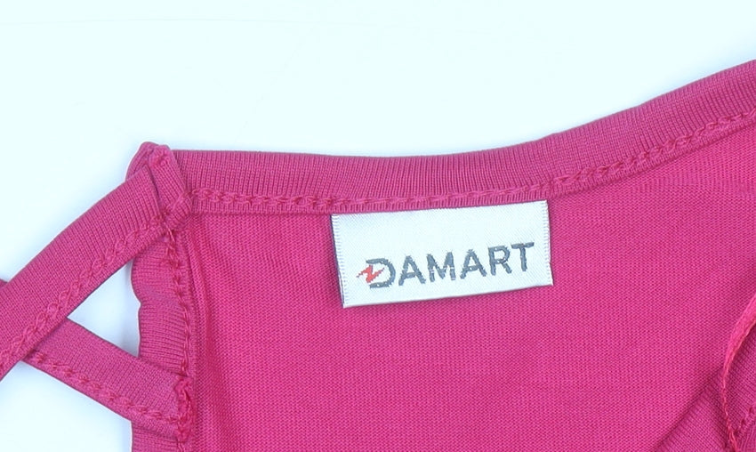 Damart Women’s Pink Relaxed Fit Short Sleeve T-Shirt L