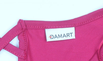 Damart Women’s Pink Relaxed Fit Short Sleeve T-Shirt L