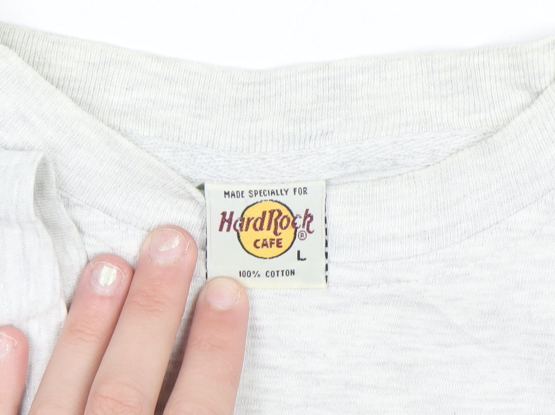 Hard Rock Cafe Melbourne Men's White L Vintage Graphic T-Shirt