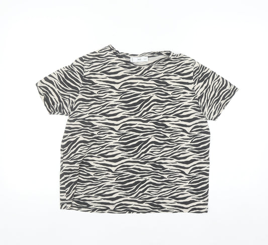 Marks & Spencer Men's Black White Zebra Print Cotton T-Shirt M
