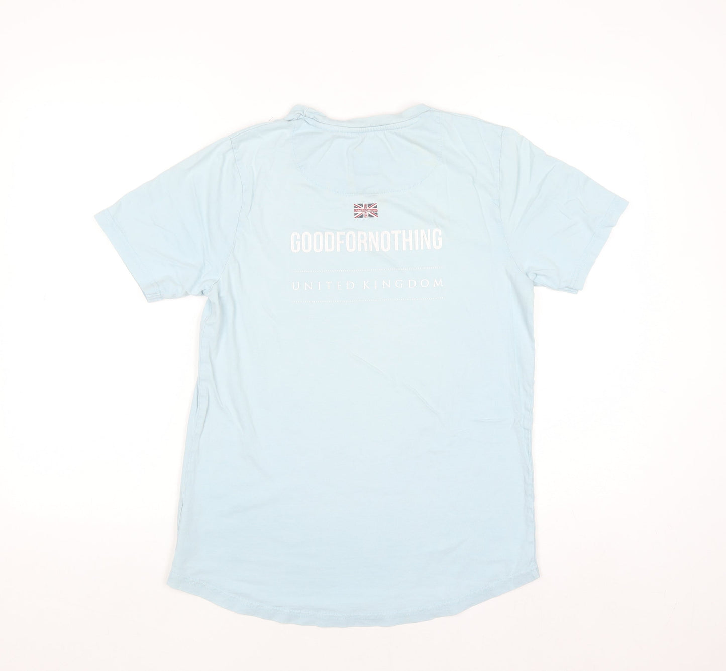 Good For Nothing Girls Blue Butterfly Logo T-Shirt 13-15 Years Cotton