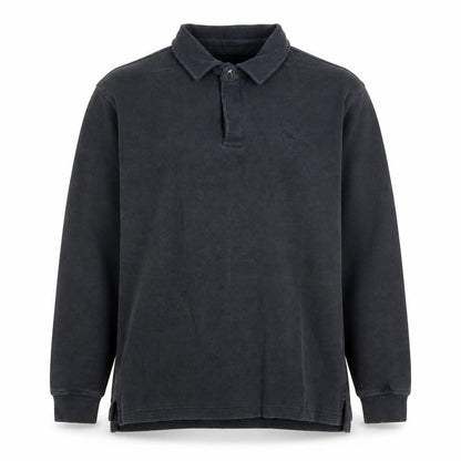 Lakeland Men's Blue Collared Henley Sweatshirt M Cotton Classic