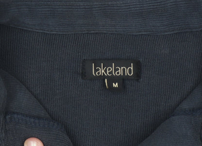 Lakeland Men's Blue Collared Henley Sweatshirt M Cotton Classic