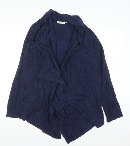 JoJo Maman Bébé Women's Blue Open Knit Long Sleeve Cardigan M