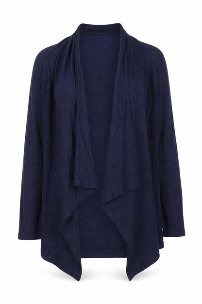 JoJo Maman Bébé Women's Blue Open Knit Long Sleeve Cardigan M