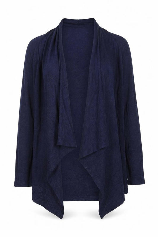 JoJo Maman Bébé Women's Blue Open Knit Long Sleeve Cardigan M