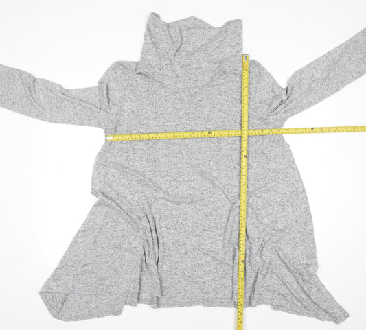 Voulez Vous Womens Grey Roll Neck Long Sleeve Pullover Jumper XL