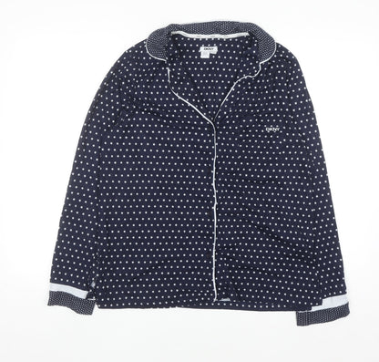 DKNY Women's Blue Star Print Long Sleeve Pyjama Top Size M