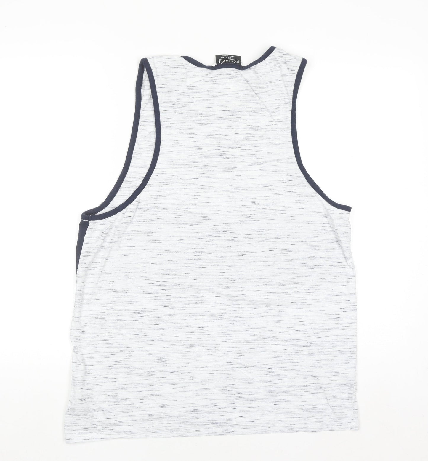 McKenzie Men’s Blue Colourblock Sleeveless Tank Top Size L