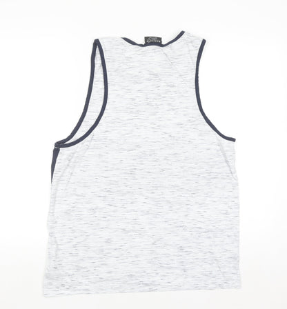 McKenzie Men’s Blue Colourblock Sleeveless Tank Top Size L