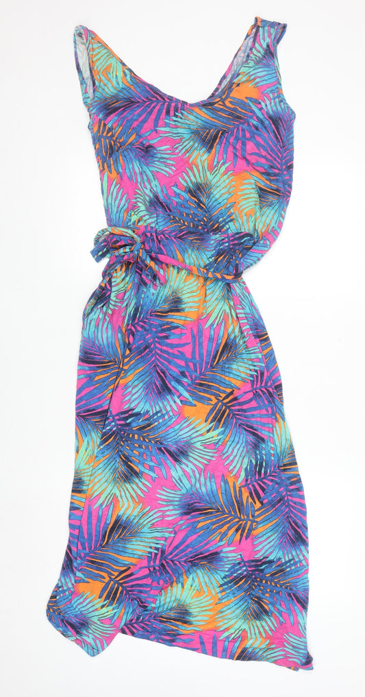 George Women’s Multicoloured Tropical Midi Tank Dress XL