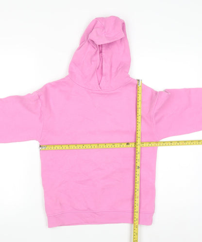 Primark Girls Pink Pullover Hoodie 9-10 Years Cotton Blend Fleece