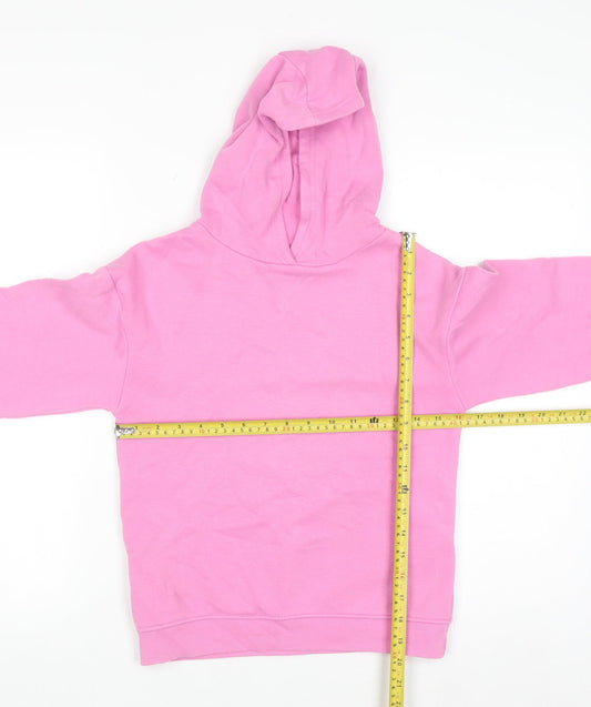 Primark Girls Pink Pullover Hoodie 9-10 Years Cotton Blend Fleece