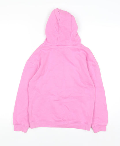 Primark Girls Pink Pullover Hoodie 9-10 Years Cotton Blend Fleece
