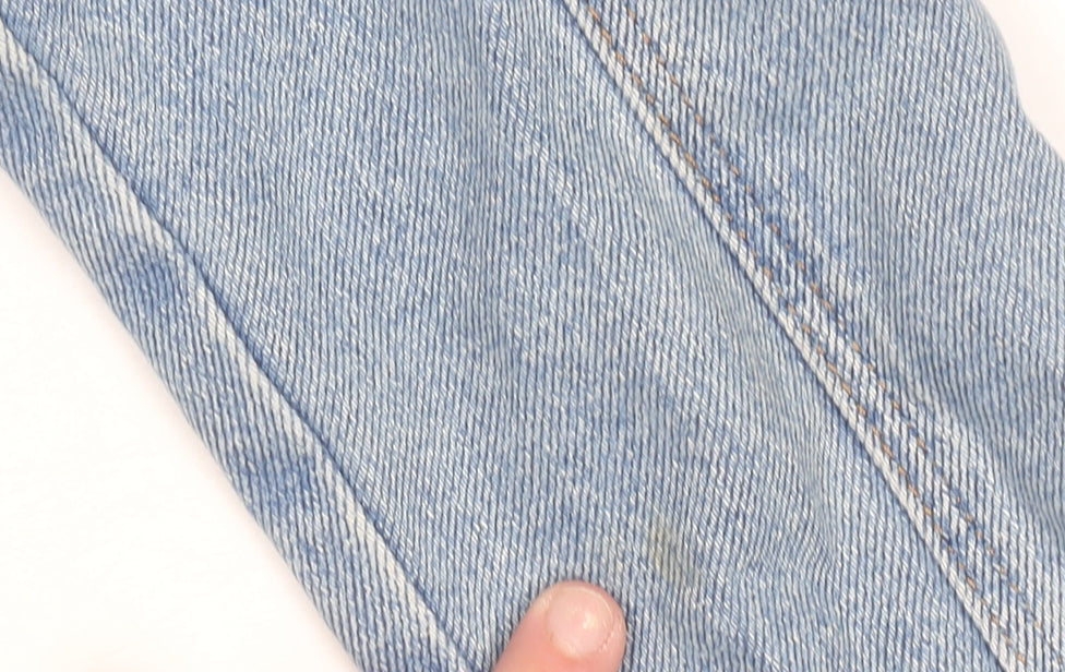 Marks and Spencer Girls Blue Denim Jacket 10-11 Years Classic Casual Buttoned