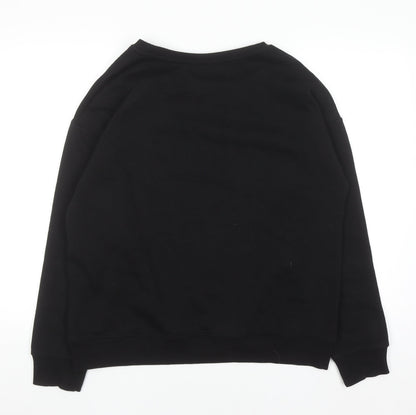 Peanuts Men’s Black Snoopy Graphic Pullover Sweatshirt L