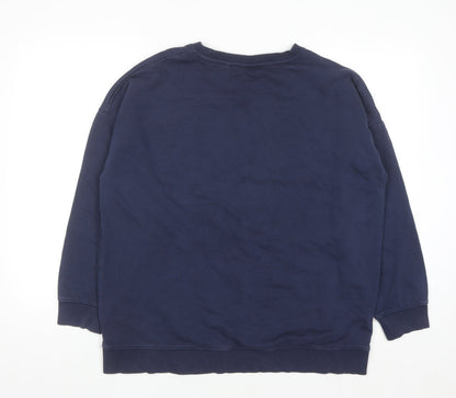 Next Women Navy Blue St Ives 1982 Crew Neck Cotton Blend Sweatshirt Size 20