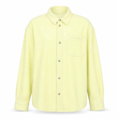 BDG Womens Yellow Corduroy Button-Up Shirt Size S Long Sleeve Casual