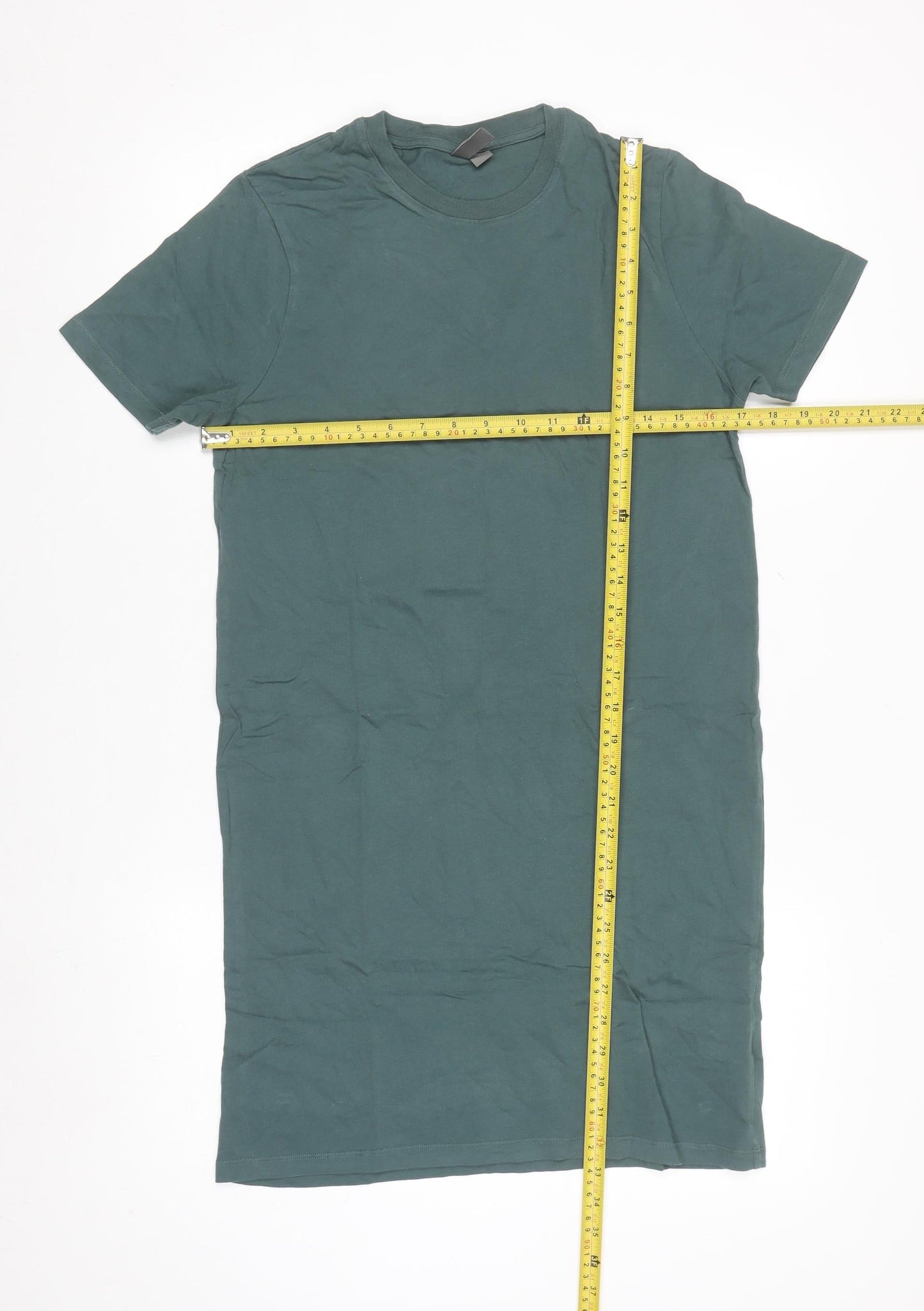 ASOS Women’s Green Cotton Knee Length T-Shirt Dress Size S