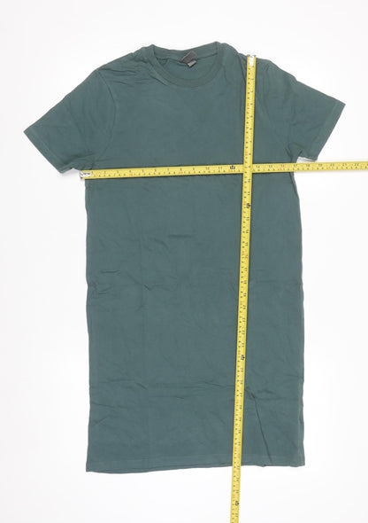ASOS Women’s Green Cotton Knee Length T-Shirt Dress Size S