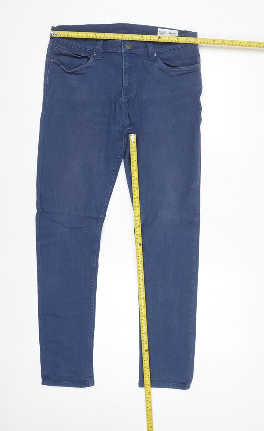 Denim Co. Men's Blue Skinny Jeans W32 L32 Stretch Denim