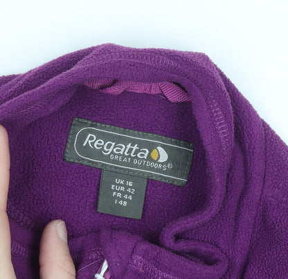 Regatta Women’s Purple 1/2 Zip Fleece Sweatshirt UK 16
