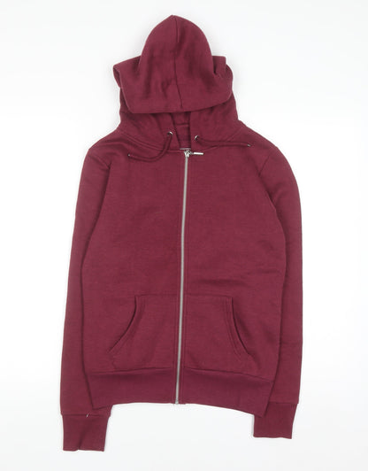 Atmosphere Women Burgundy Full Zip Hoodie Size 8 Cotton Blend